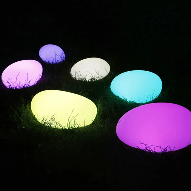 LED White Stone Lighting Pebbles