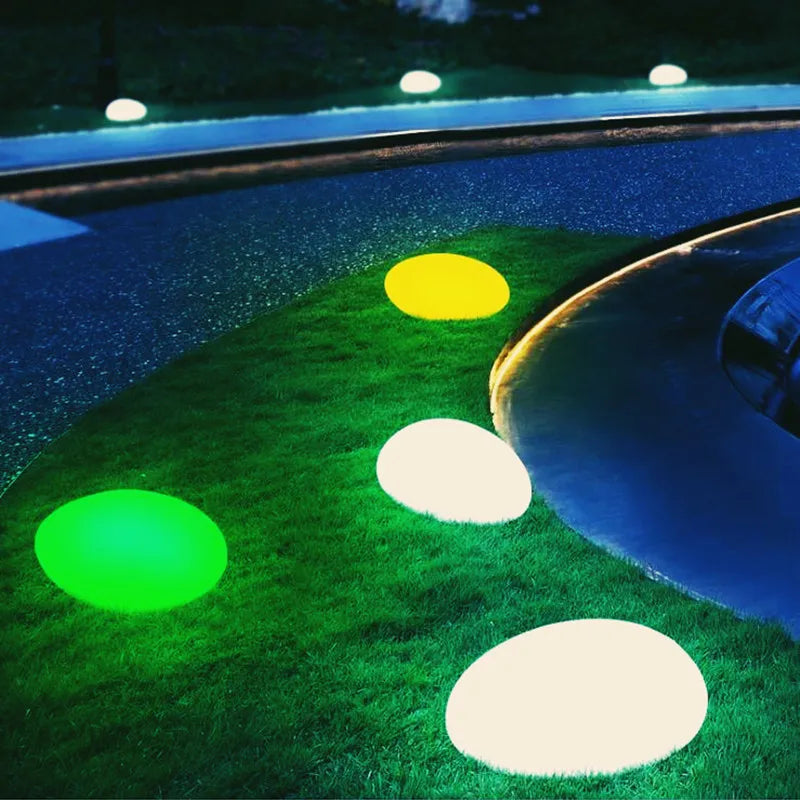 LED White Stone Lighting Pebbles