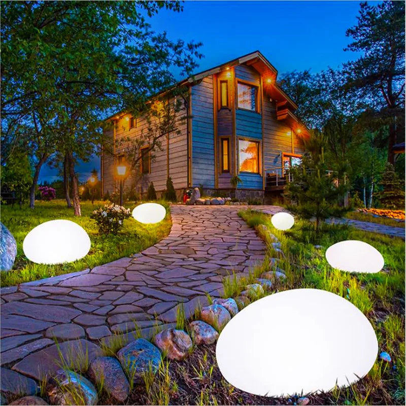 LED White Stone Lighting Pebbles
