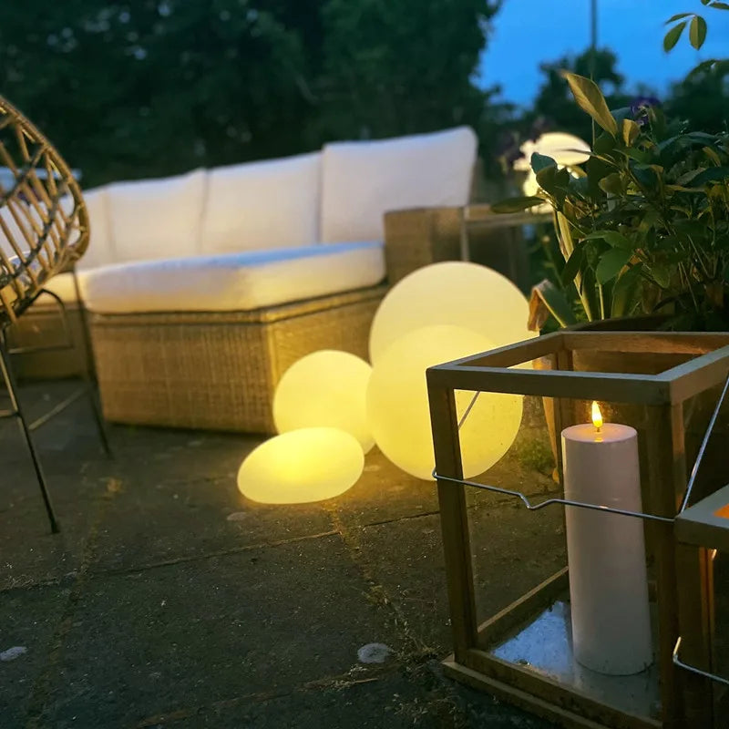 LED White Stone Lighting Pebbles