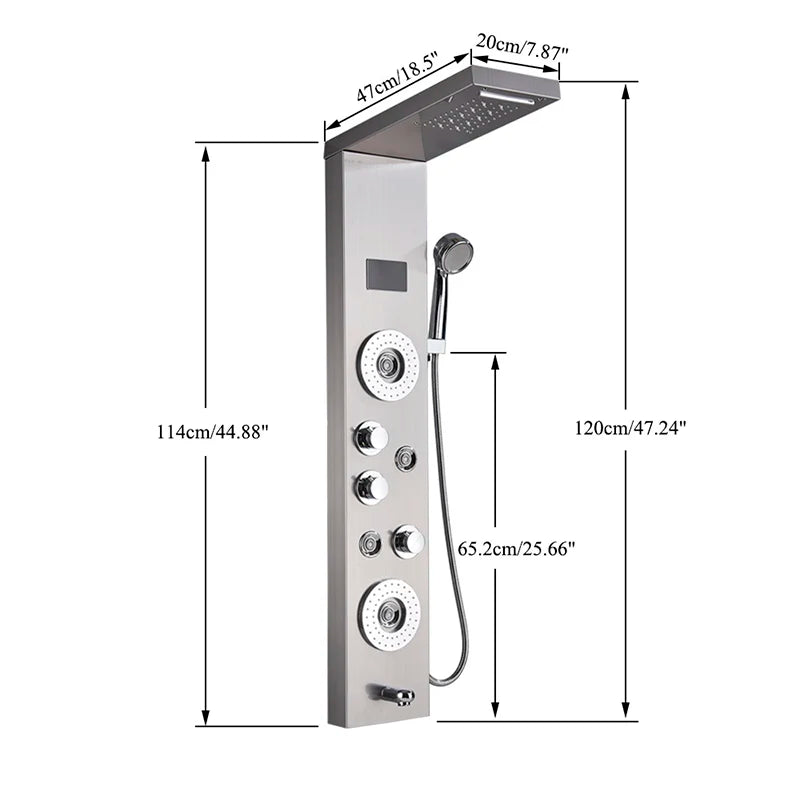 Bathroom LED Shower Panel Tower System
