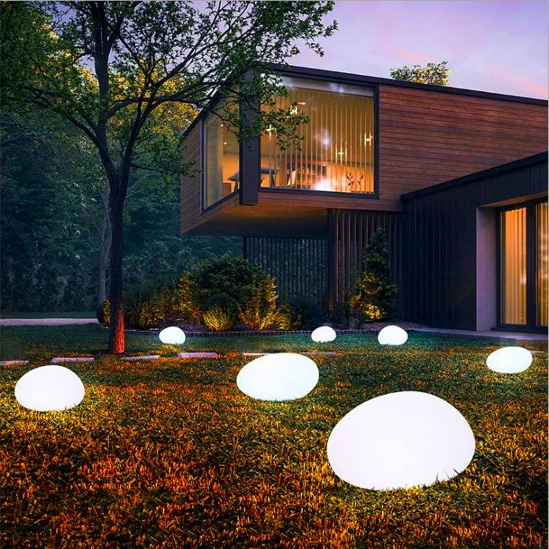 LED White Stone Lighting Pebbles