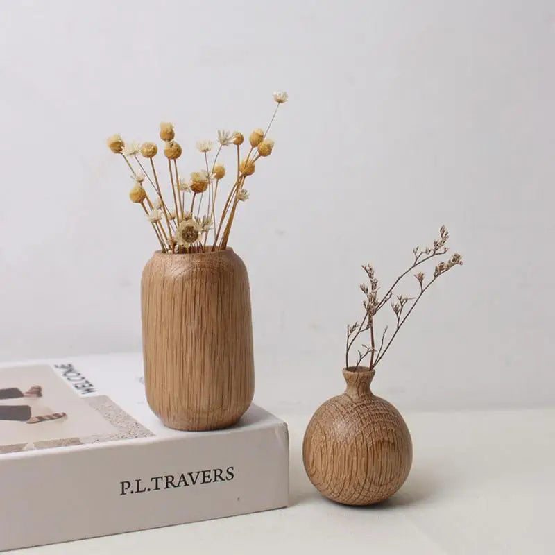 Rustic Wooden Vases