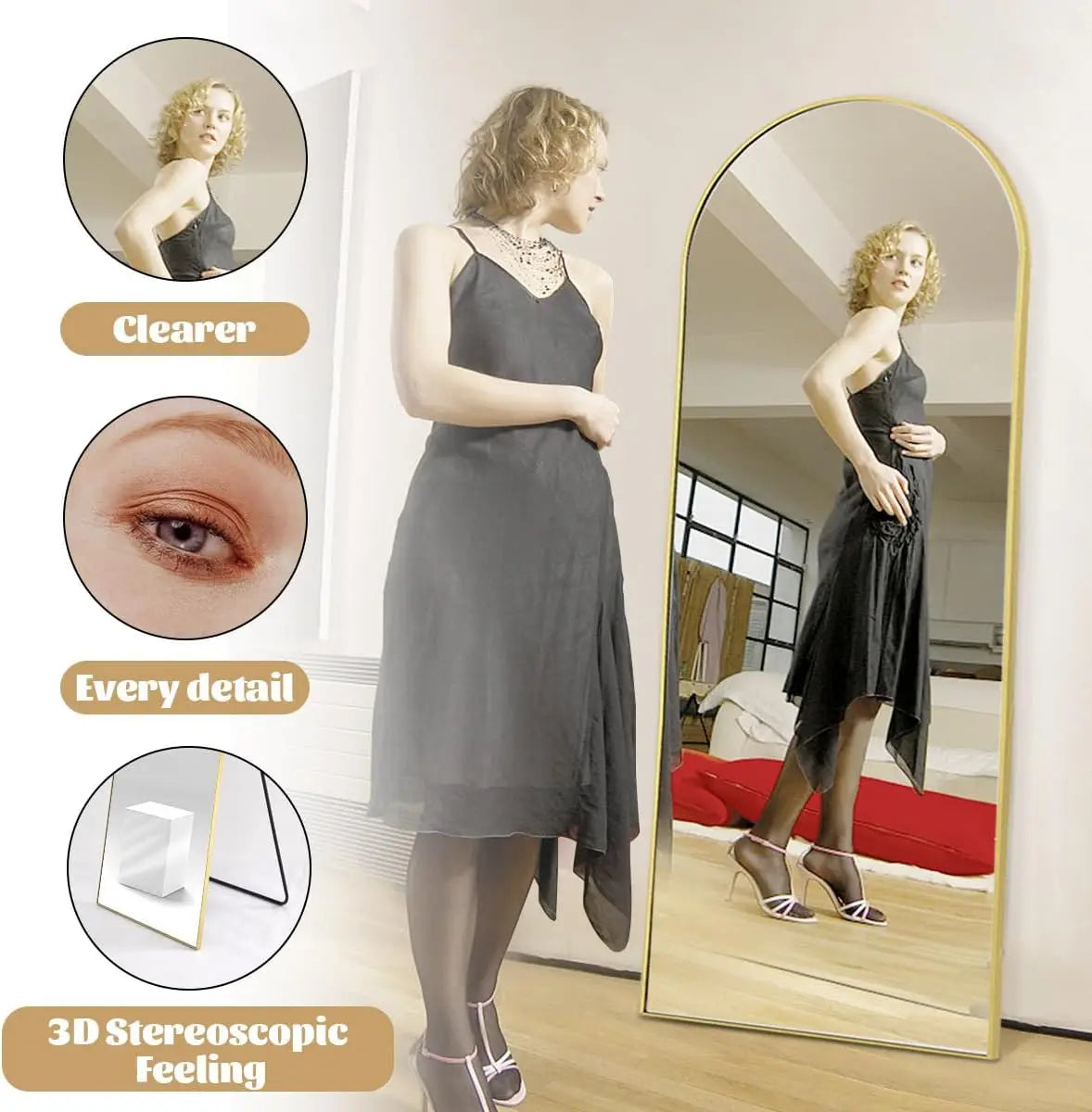 Full Length Arch Floor Mirror