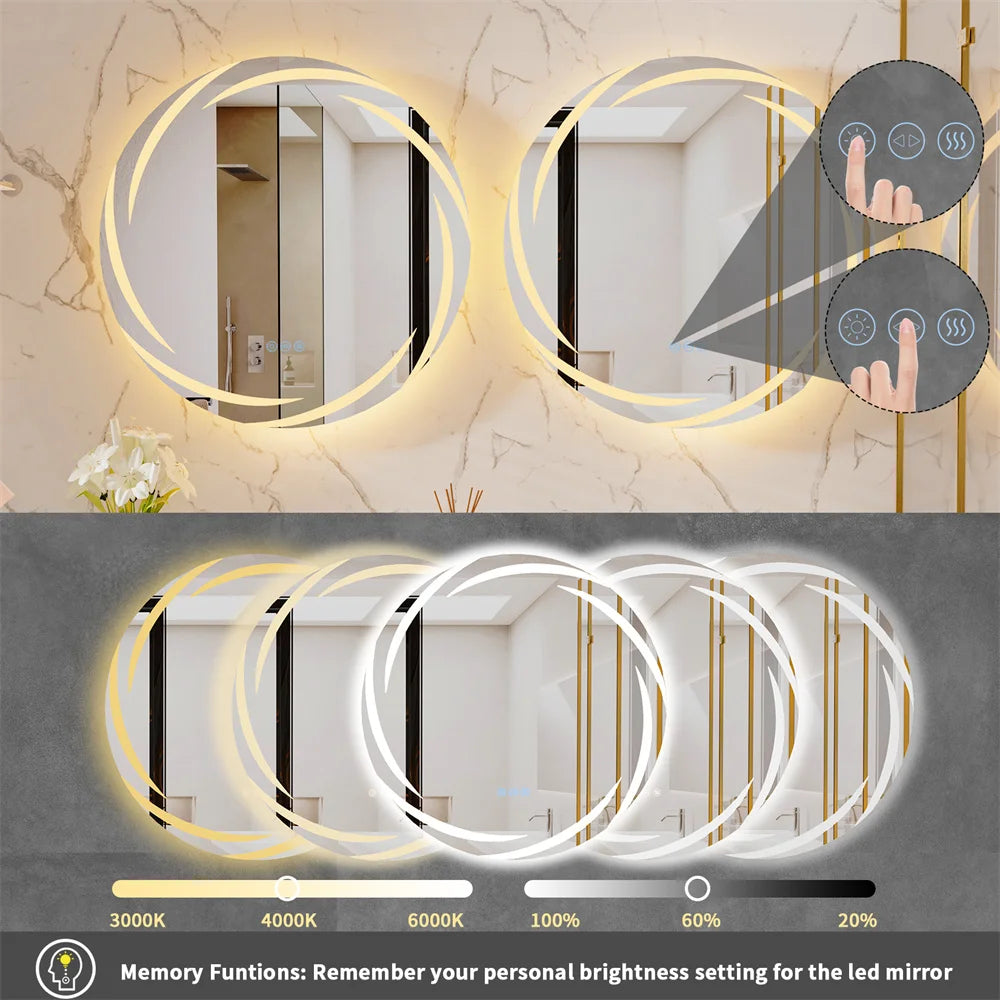 Illuminated Bathroom Wall Mirror