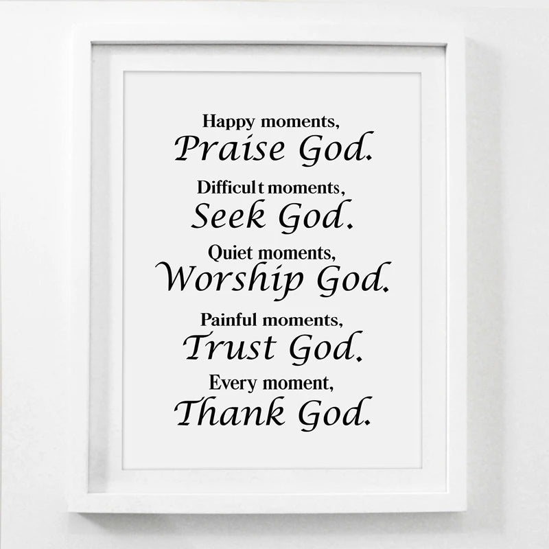 Thank God Bible Verse Canvas Painting