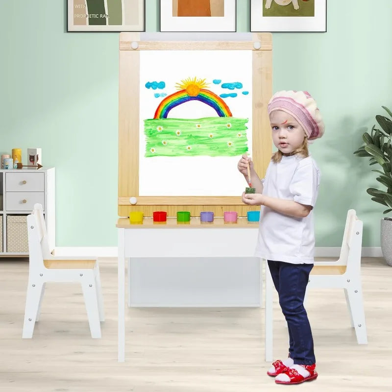 2 in 1 Kids Art Table and Chair Set