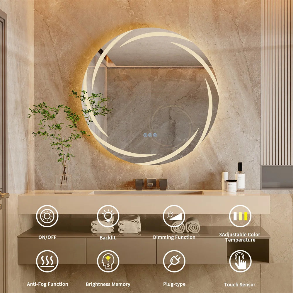 Illuminated Bathroom Wall Mirror
