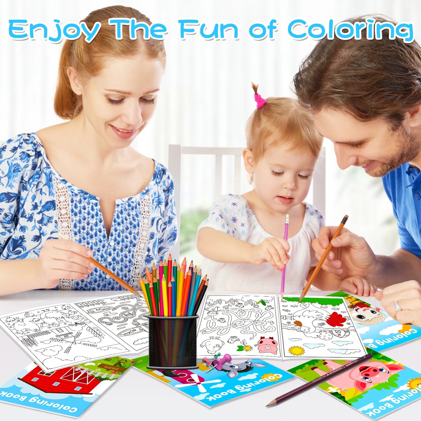 Farm Animals Mini Coloring Books