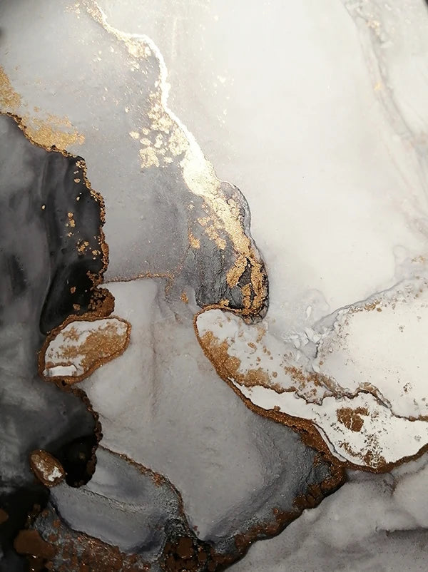 Abstract Golden Canvas Painting