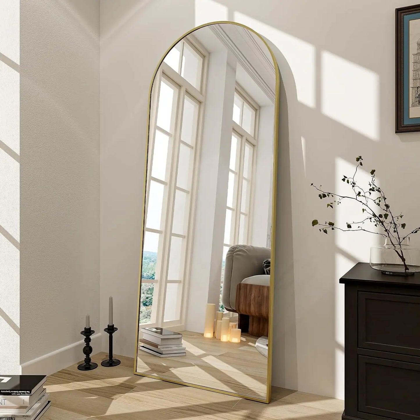 Full Length Arch Floor Mirror