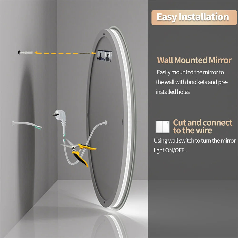 Illuminated Bathroom Wall Mirror