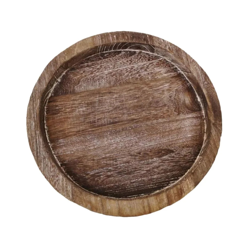 Rustic Wooden Tray Candle Holder