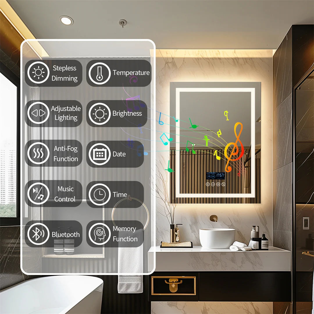Bluetooth Bathroom Mirror
