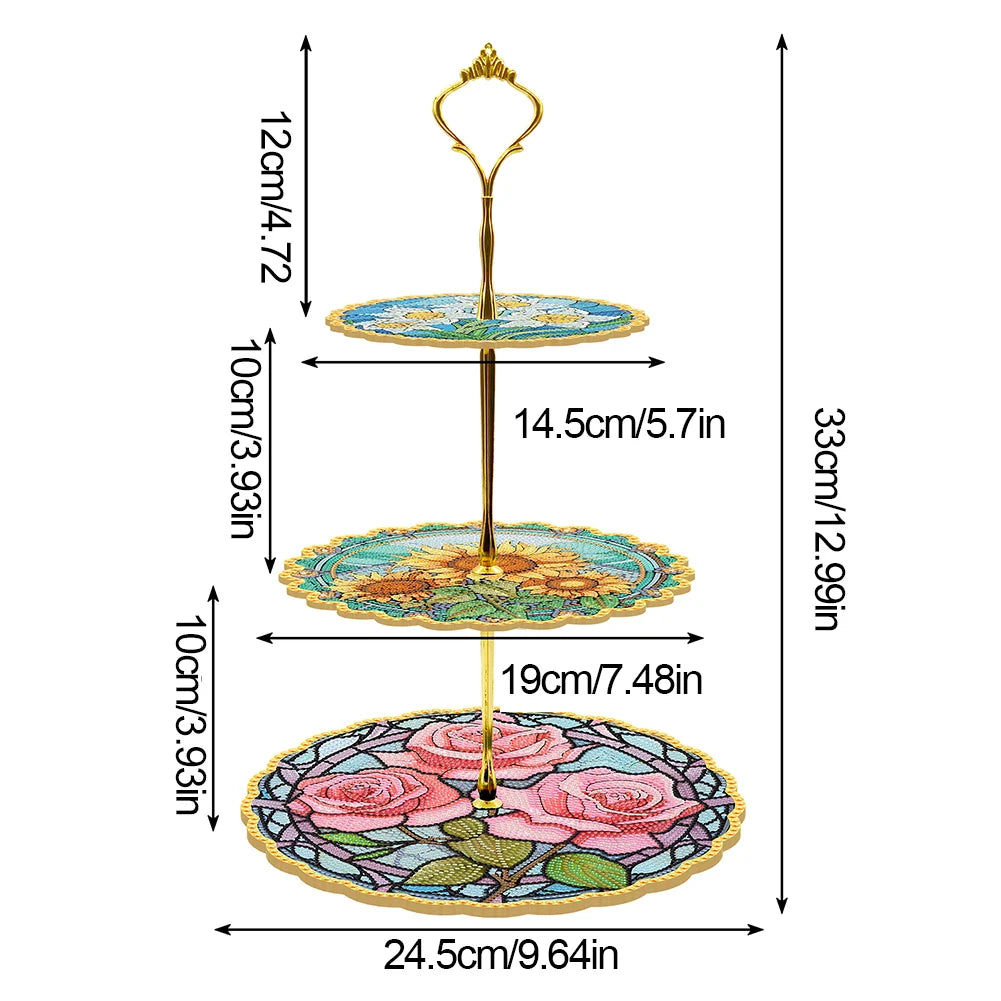 DIY Diamond Painting Dinner Plate