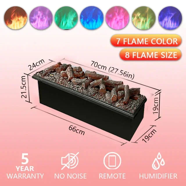 3D embedded Atomized Fireplace