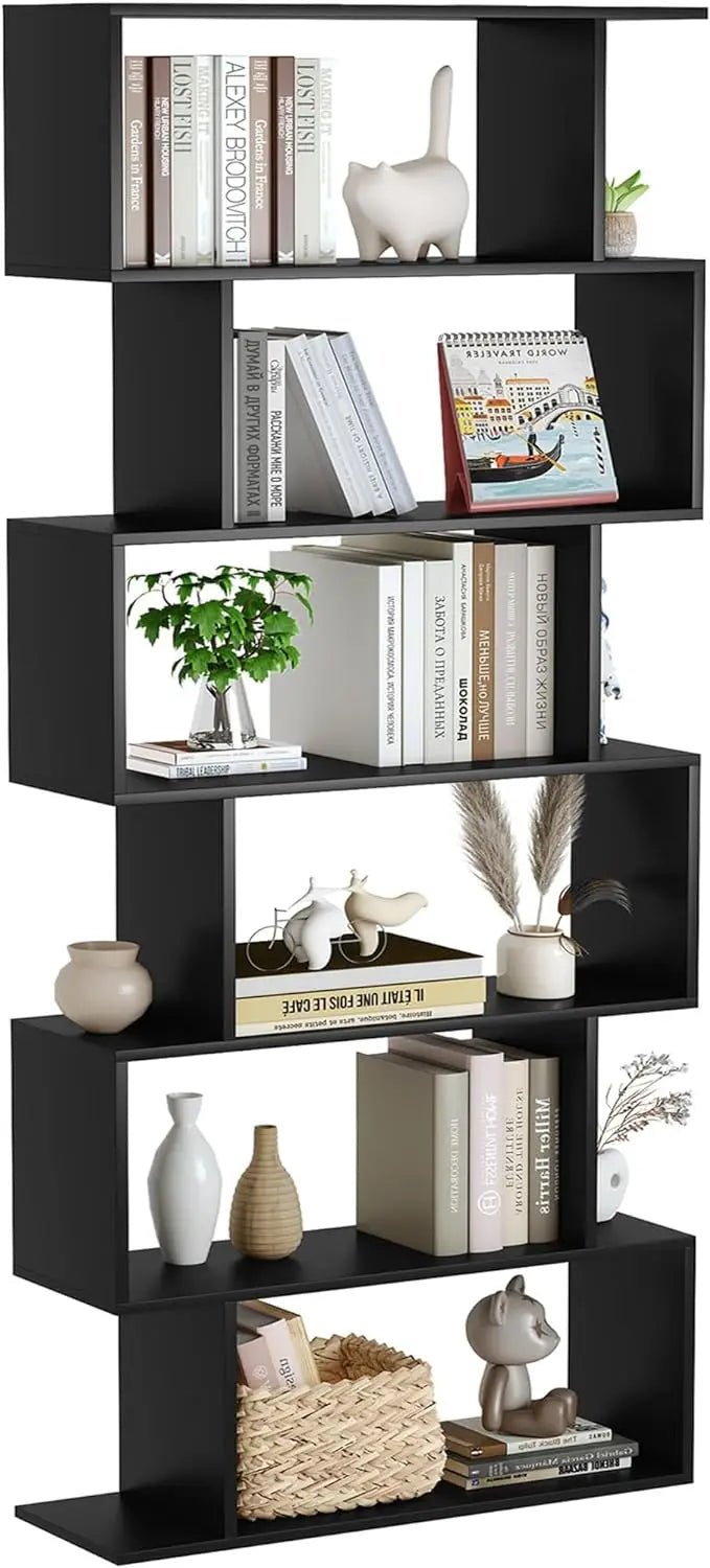 6-Tier S Shaped Bookshelf