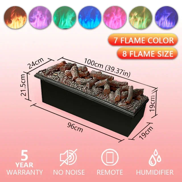 3D embedded Atomized Fireplace