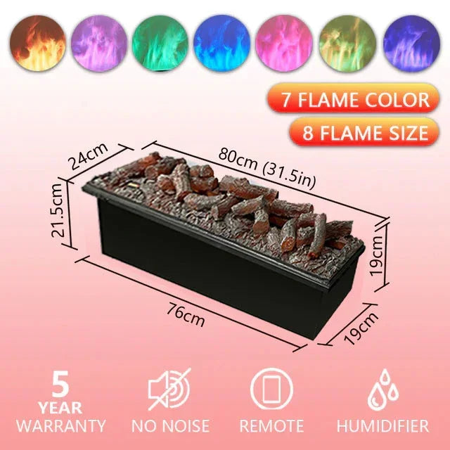 3D embedded Atomized Fireplace