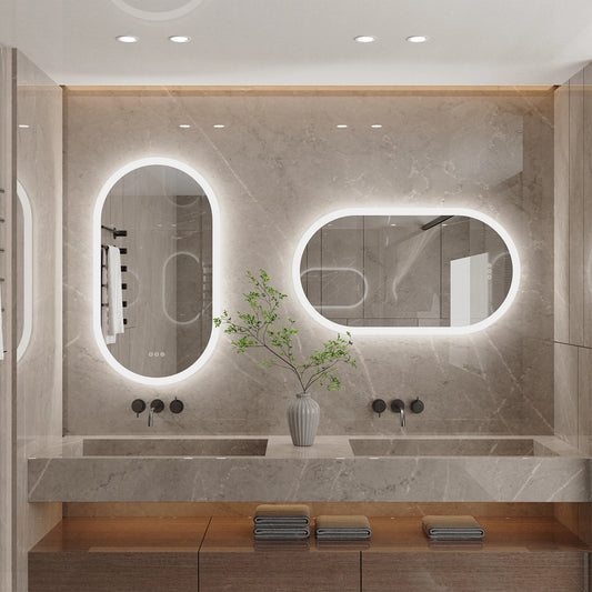 Frameless Bathroom Wall Mirror with Lights